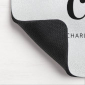 シルバー・モノグラムの初期名 マウスパッド (コーナー)