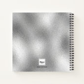 シルバー・モノグラム名の写真スクリプト ノートブック (裏面)