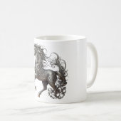 シルバー ユニコーン コーヒーマグカップ (正面右)