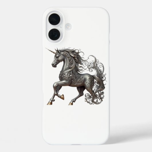 シルバー ユニコーン Case-Mate iPhoneケース (裏面)