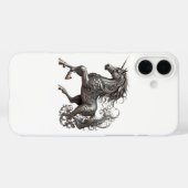 シルバー ユニコーン Case-Mate iPhoneケース (裏面 (横))