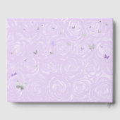 シルバー ライト パープル ローズ エレガント フォト キンセアニエラ ゲストブック (裏面)