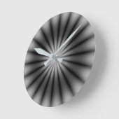 シルバー ラウンド壁時計 (傾斜)