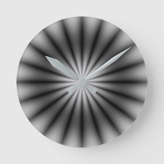 シルバー ラウンド壁時計 (正面)