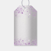 シルバー ラベンダー ハート ありがとう ギフトタグ (裏面)