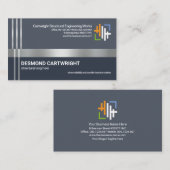 シルバー·リバー·コンクリート柱技術者 名刺 (正面/裏面)