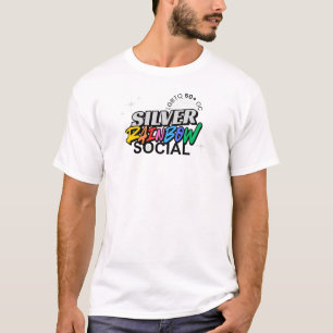 シルバー・レインボー・ソーシャル・ロゴTシャツ Tシャツ