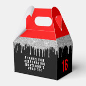 シルバー&レッドドリピンスワッグ16誕生日 フェイバーボックス (裏面サイド)