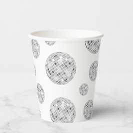 シルバー レトロ ディスコボール グルーヴィー ブライダルシャワー 紙コップ