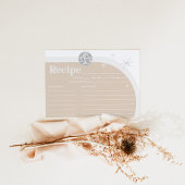 シルバー レトロ ディスコ ブライダル シャワー レシピ カード