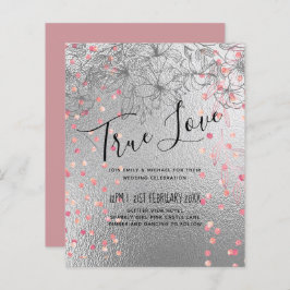 シルバー・ロセゴ結婚ルドの金属グリッター予算