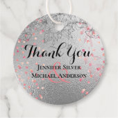 シルバー・ロセゴ結婚ルドの金属グリッター予算 フェイバータグ (正面)