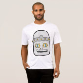シルバー・ロボットの顔 Tシャツ (正面フル)