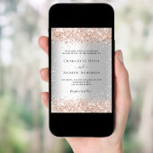 シルバー ローズゴールド ウェディング 招待状