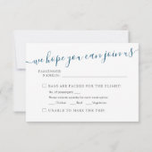 シルバー・ワールド・トラベル・マップ　デスティネーション・ウェディング 出欠カード (裏面)