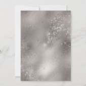 シルバー&任意の色の背景のルーズスタイルのチェック柄ウェディング 招待状 (裏面)