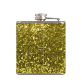 シルバー 偽 グリッター グラム ブリング パーソナライズド フラスク (裏面)