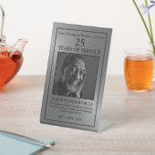 シルバー/写真パーソナライズされた – 社員賞 台座サイン (インサイチュ)