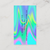 シルバー《写真》ぼけ味インスタグラムホログラフィックソーシャルメディア 名刺 (裏面)