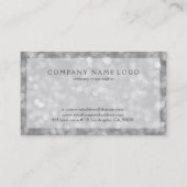 シルバー《写真》ぼけ味グリッターとスパークルズ 名刺 (裏面)