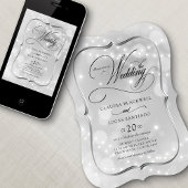 シルバー《写真》ぼけ味ラ結婚イト 招待状