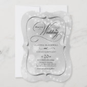 シルバー《写真》ぼけ味ラ結婚イト 招待状 (正面)