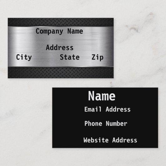 シルバー 名刺 (正面/裏面)