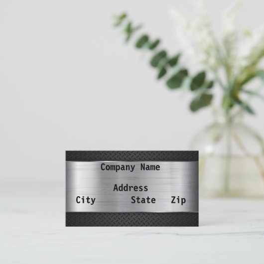 シルバー 名刺 (スタンド正面)