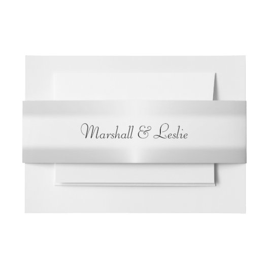 シルバー(文字) 招待状ベリーバンド (正面例)