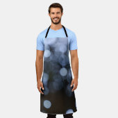 シルバー、白い《写真》ぼけ味の夜の背景。 エプロン (着用した状態)