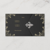 シルバー（紋章の）フラ・ダ・リ名刺2 名刺 (裏面)