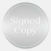 シルバー |署名済みシンプルコピーの新規本漫画 ラウンドシール (正面)