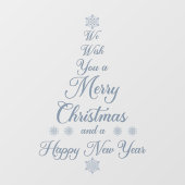 シルバー、聖降誕祭のお祝いの窓のカチカチの光 ウィンドウサイン (シート)