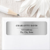 シルバー 返送先住所 ラベル (インサイチュ)