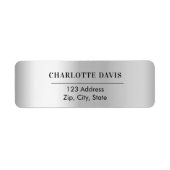 シルバー 返送先住所 ラベル (正面)
