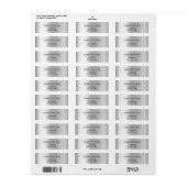 シルバー 返送先住所 ラベル (フルシート)