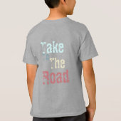 シルバー「道路へ行く」グラフィックTシャツ Tシャツ (裏面)