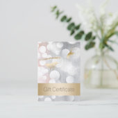 シルバー&金ゴールドまつ毛の延長商品券 割引カード (スタンド正面)