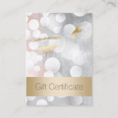 シルバー&金ゴールドまつ毛の延長商品券 割引カード (正面)