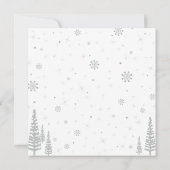 シルバー&金ゴールドウィンターオネダーランド1st第1誕生日 招待状 (裏面)