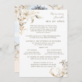 シルバー&金ゴールドエレガントウィンターキンセニェラ 招待状 (正面/裏面)