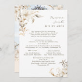 シルバー&金ゴールドキンセアニラ招待状インスペインの 招待状 (正面/裏面)