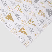 シルバー&金ゴールドクリスマスツリーティッシュペーパー 薄葉紙 (詳細)