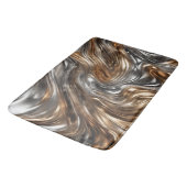 シルバー&金ゴールドフローモダンバスマット バスマット (アングル)