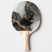 シルバー&金ゴールドマーブルストーン 卓球ラケット (正面)