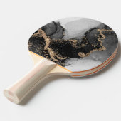 シルバー&金ゴールドマーブルストーン 卓球ラケット (正面アングル)