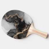 シルバー&金ゴールドマーブルストーン 卓球ラケット (横)