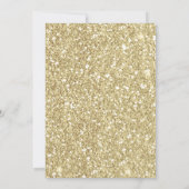 シルバー&金ゴールドメイクアップまつげグラム美しいパーティー 招待状 (裏面)