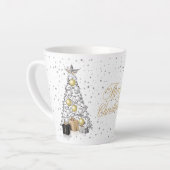 シルバー&金ゴールドメリークリスマス カフェラテマグ (左アングル)