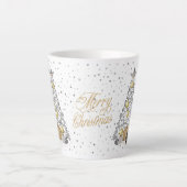 シルバー&金ゴールドメリークリスマス カフェラテマグ (正面)